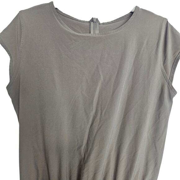 Albion Womens Going Places Tan Active Casual Work Dress Cinch Waist Sz M Pockets - Picture 3 of 10